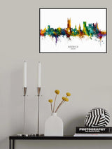 Warwick England Skyline Poster och Canvastavla