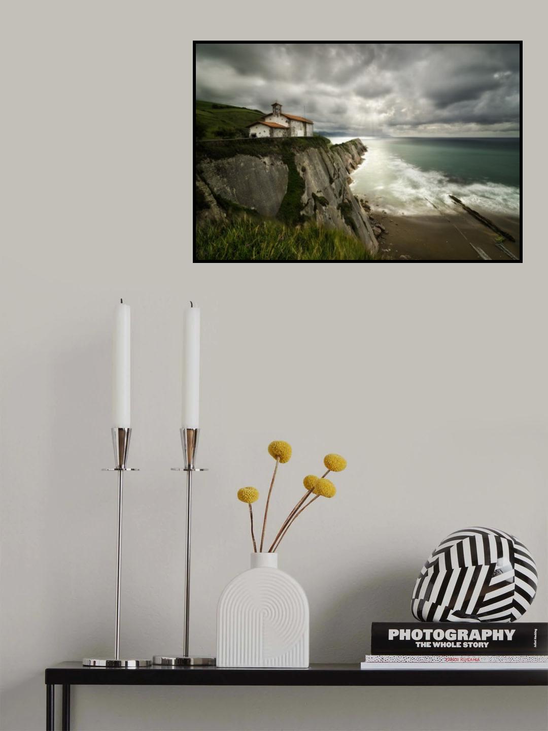 Itzurun Beach and Chapel of San Telmo Poster och Canvastavla
