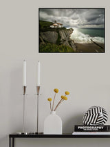 Itzurun Beach and Chapel of San Telmo Poster och Canvastavla