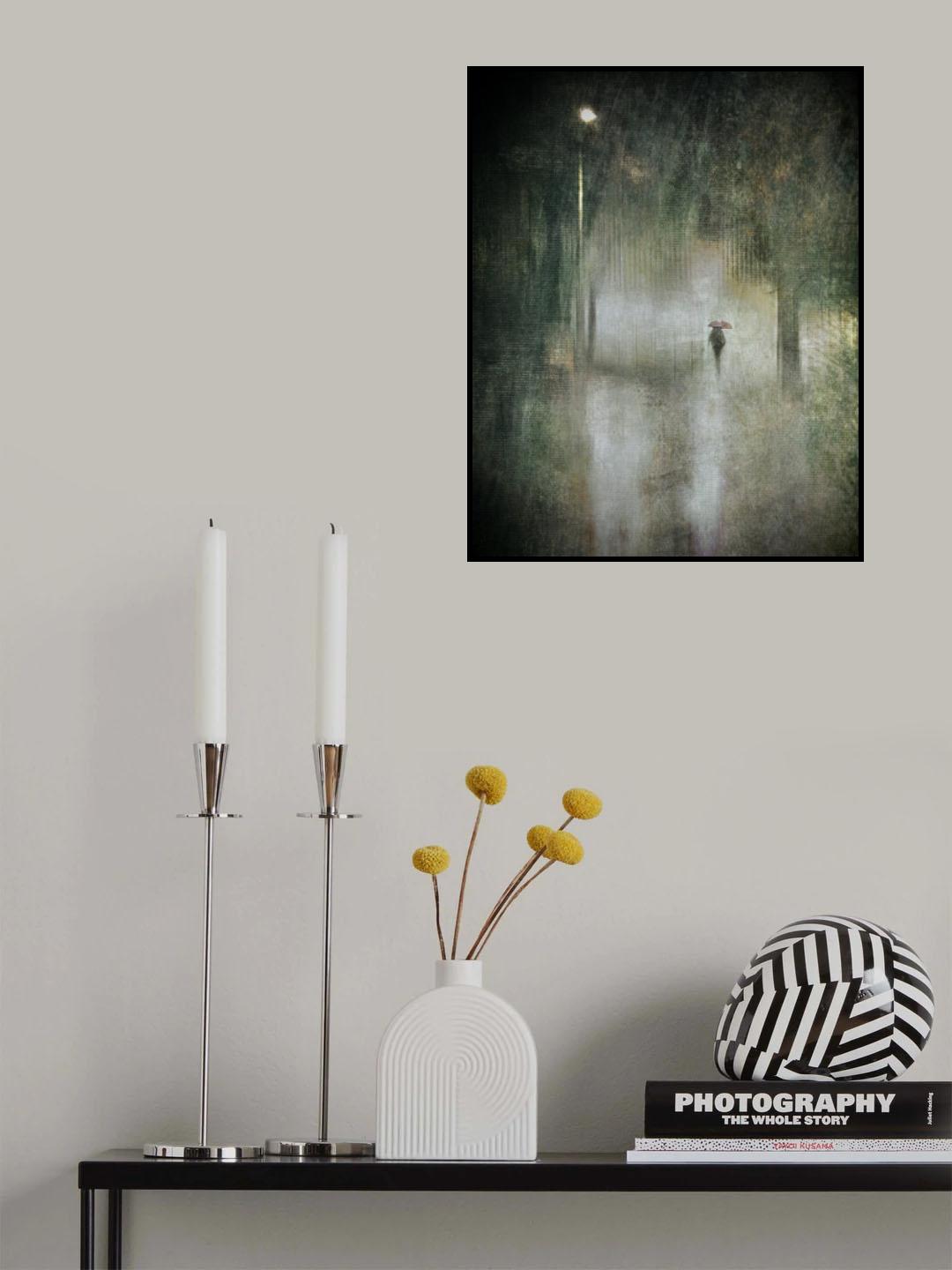 girl under street light Poster och Canvastavla
