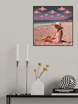 Alien Beach Collage Art Poster och Canvastavla