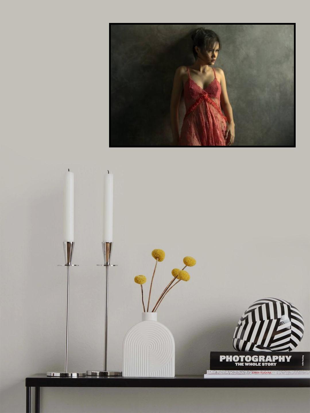 lady in red Poster och Canvastavla