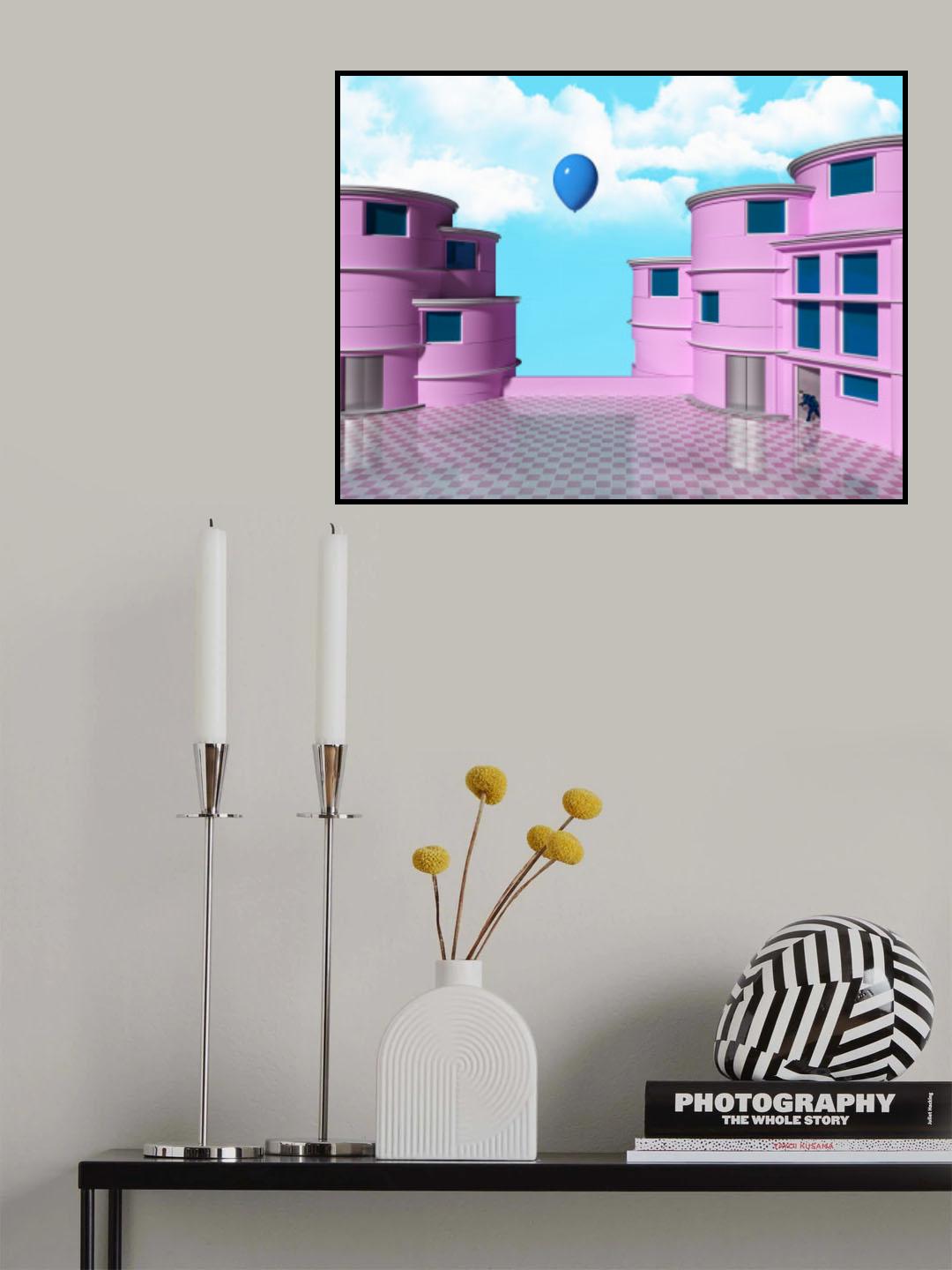 the blue balloon Poster och Canvastavla