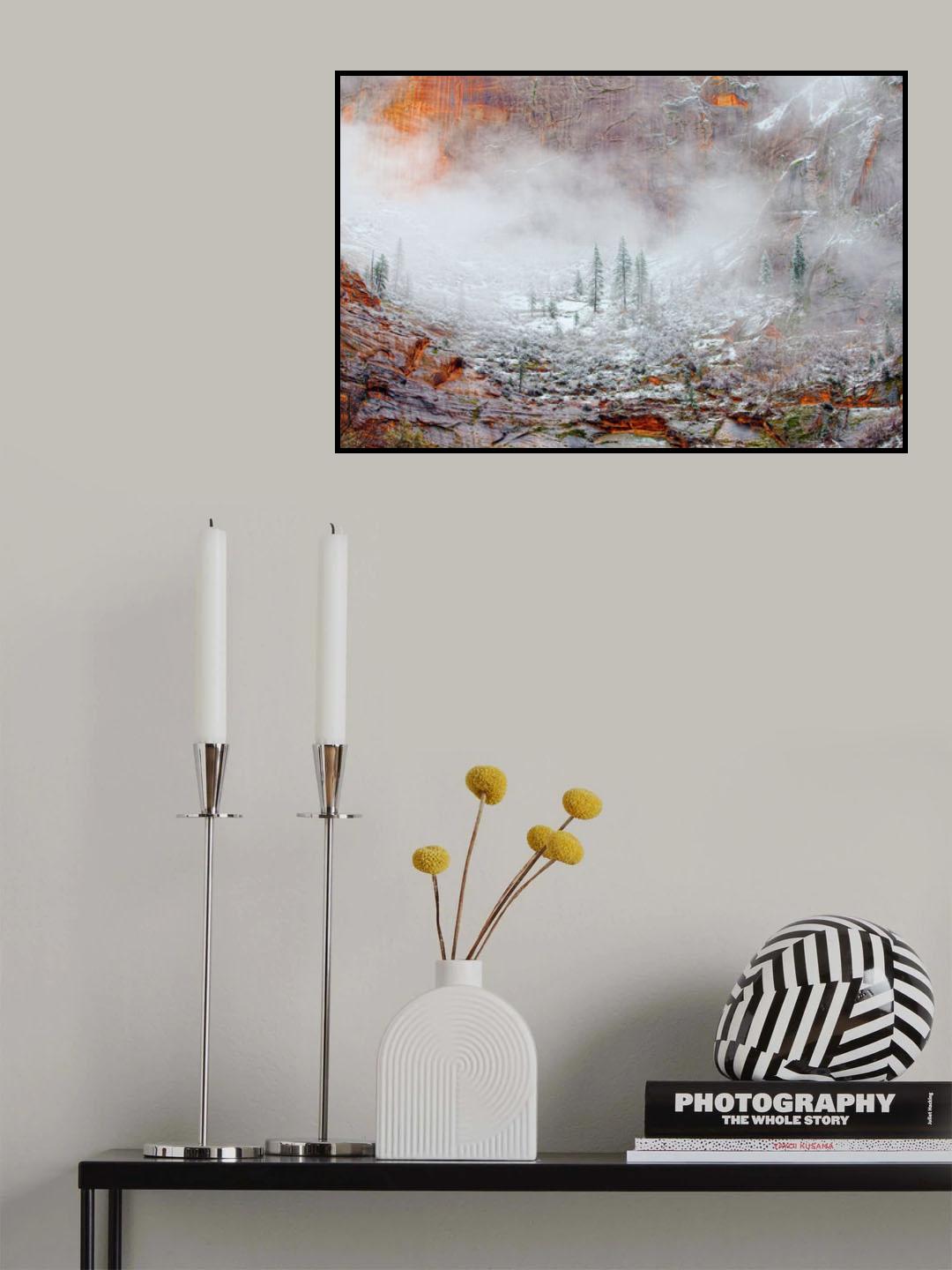 Snow in Zion National Park, Utah Poster och Canvastavla
