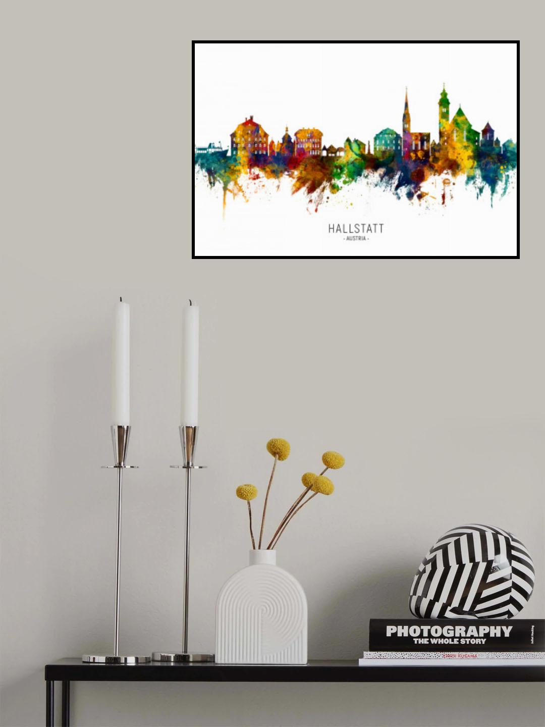 Hallstatt Austria Skyline Poster och Canvastavla
