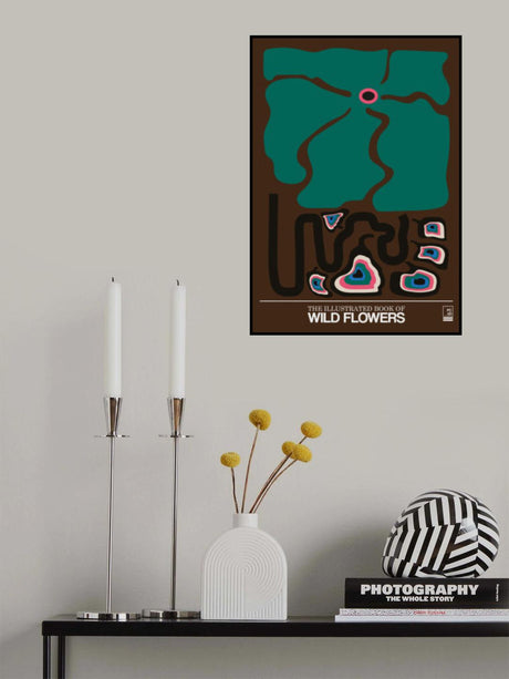 The Illustrated Book Of Wild Flowers Vol.1 Brown Poster och Canvastavla