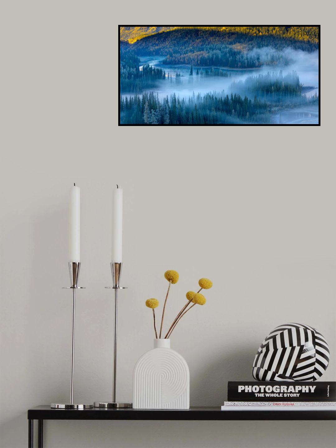 Morning fog in the Magic Bay Poster och Canvastavla