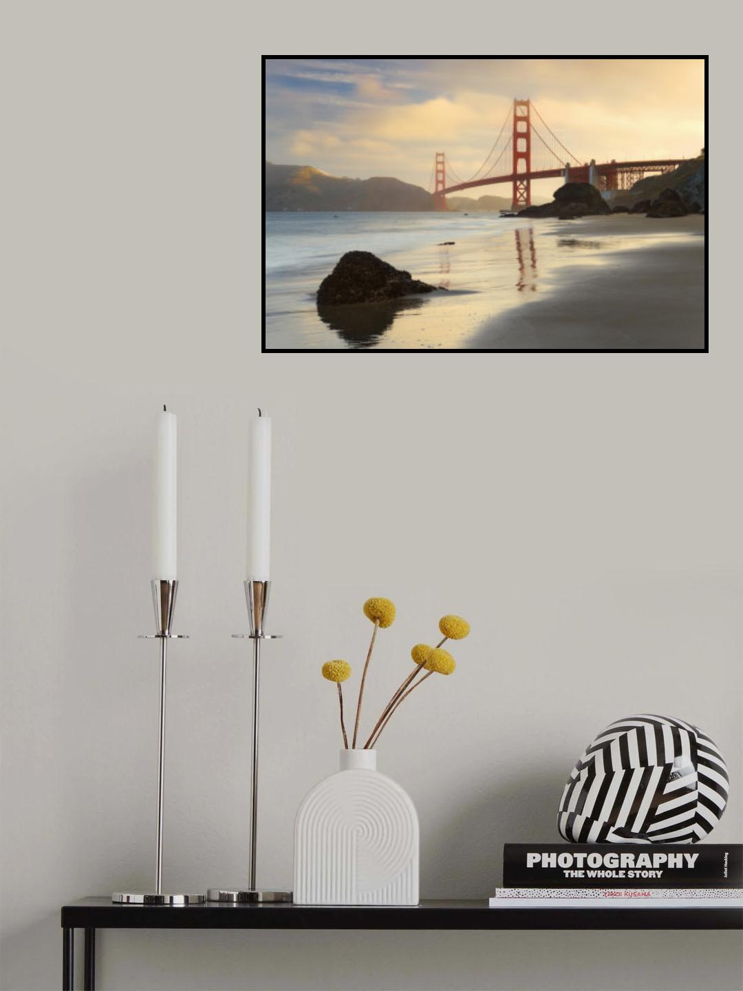 Golden Gate Morning Poster och Canvastavla