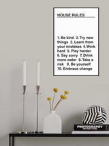 House Rules Poster och Canvastavla