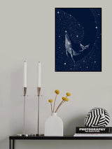 Starry Whale Poster och Canvastavla