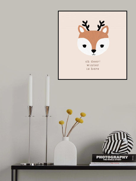 Oh Deer Winter Is Here II Poster och Canvastavla