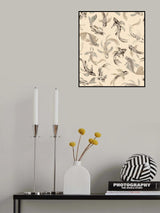 Hla019  Koi Fish Neutral Poster och Canvastavla