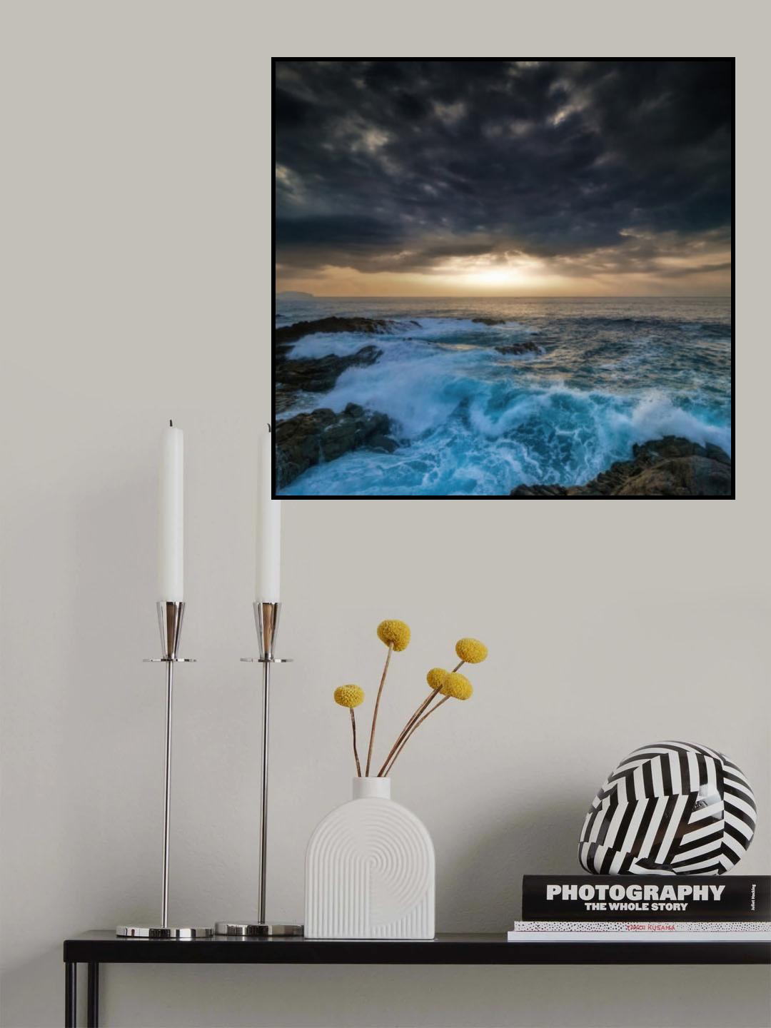 Blue waves Poster och Canvastavla