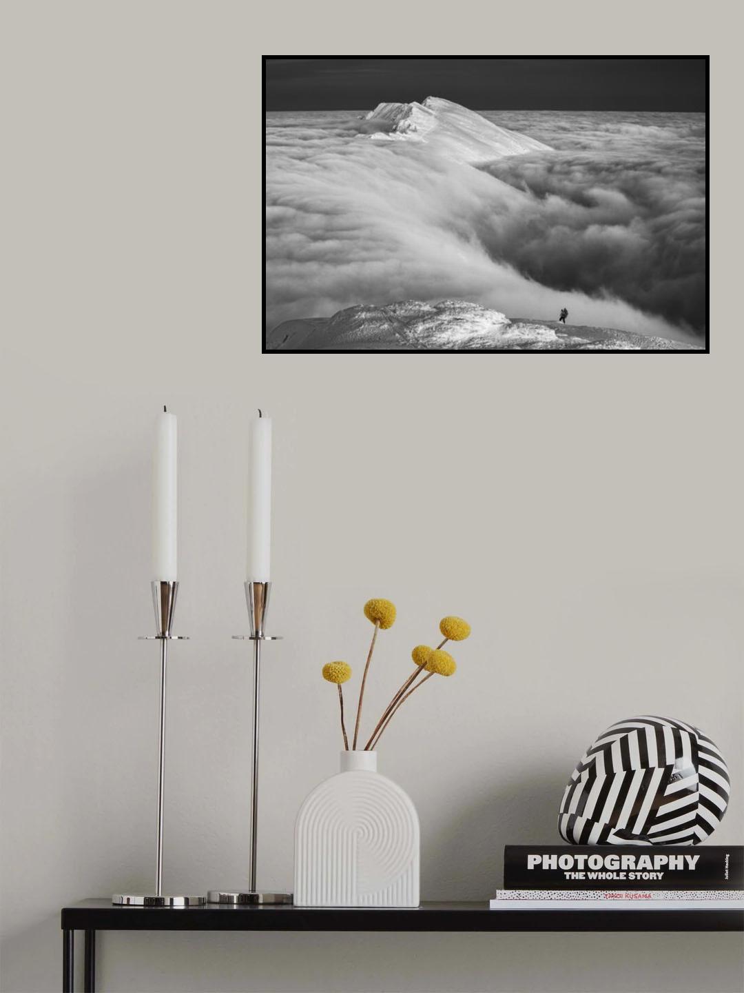 Man and Mountain Poster och Canvastavla