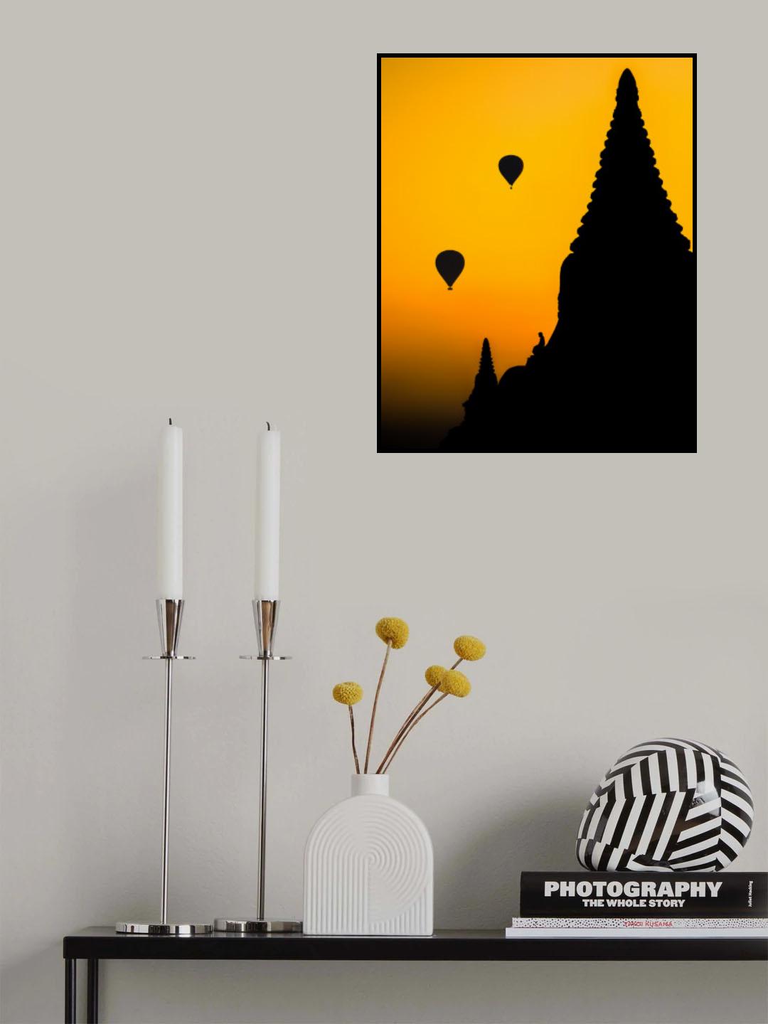 Sunrise in Bagan Poster och Canvastavla
