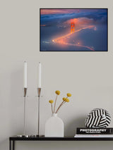 Fog Nighttime on Golden Gate Bridge Poster och Canvastavla