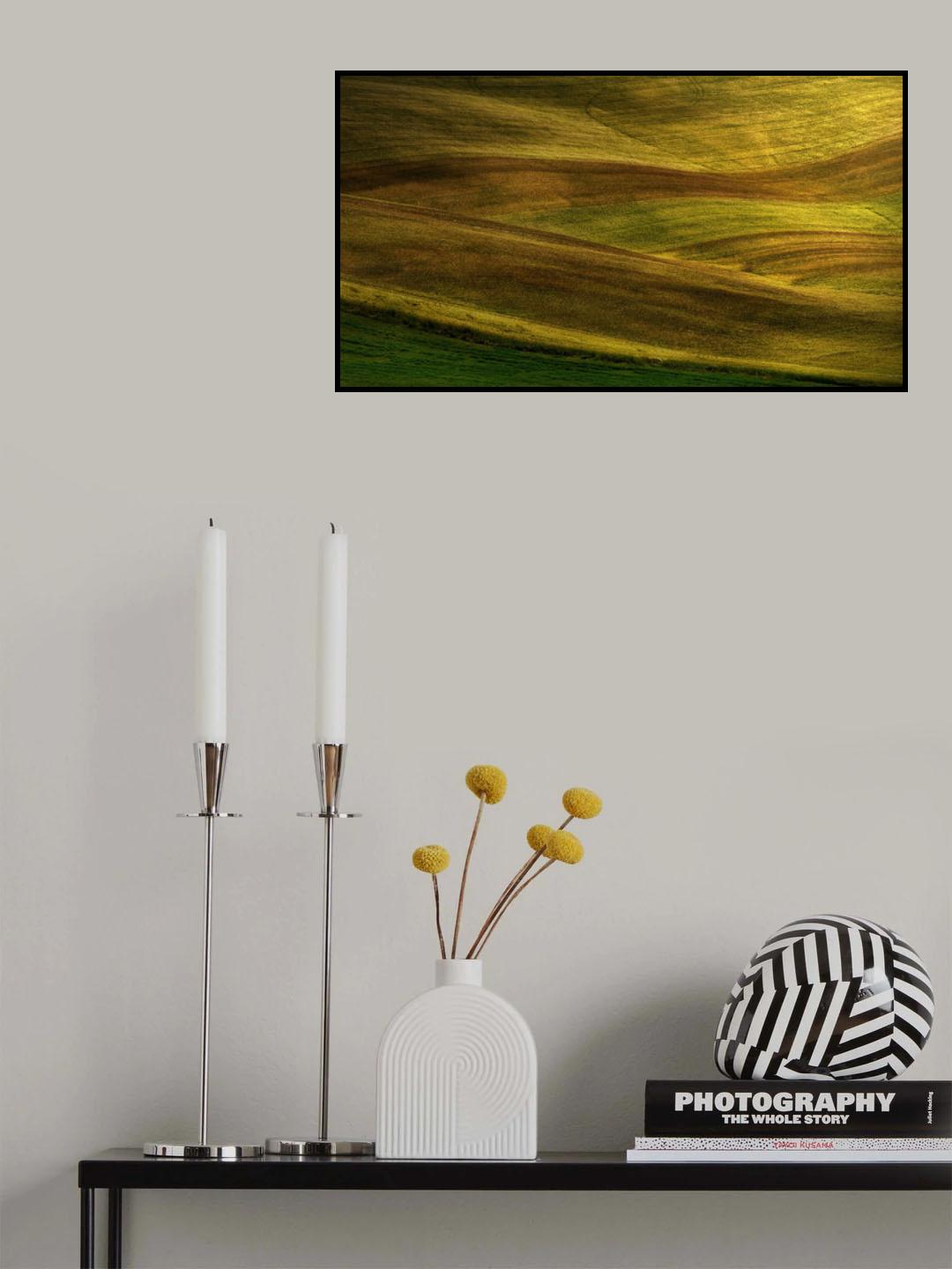 Colors and stripes in the hills. Poster och Canvastavla