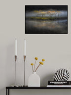 At the lakeside deepening in autumn Poster och Canvastavla