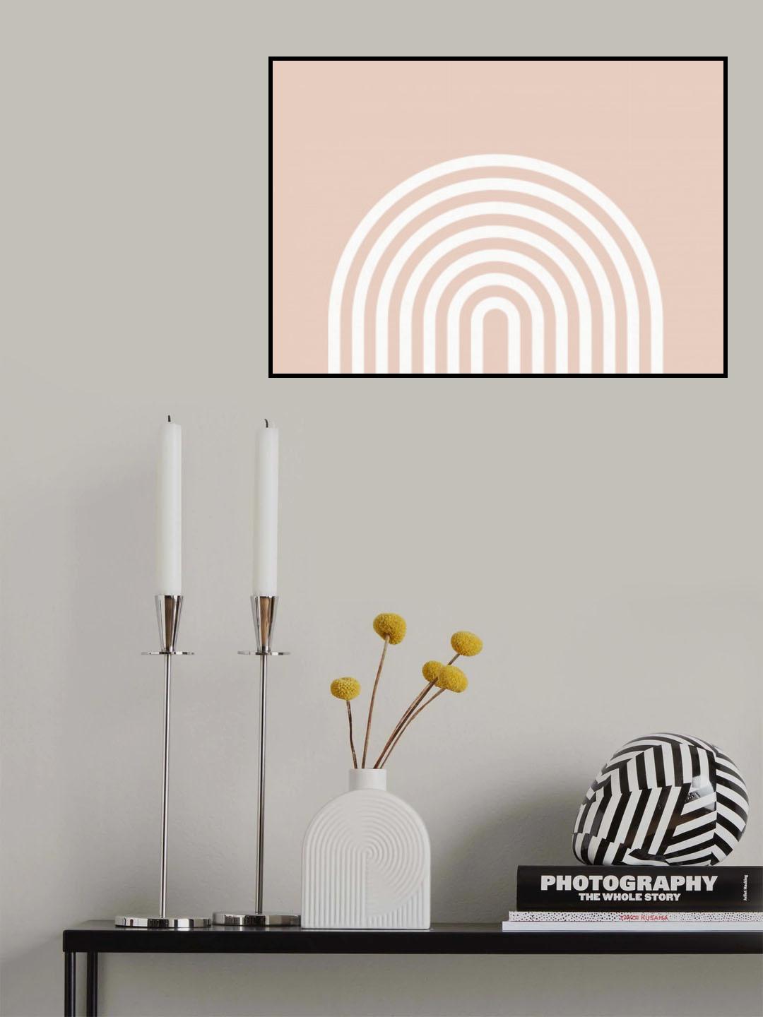 Peach Rainbow Poster och Canvastavla