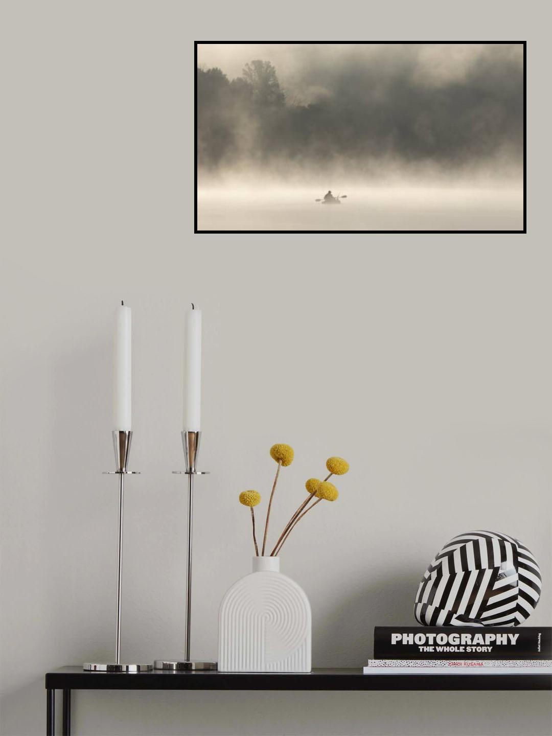 Misty Lake Poster och Canvastavla