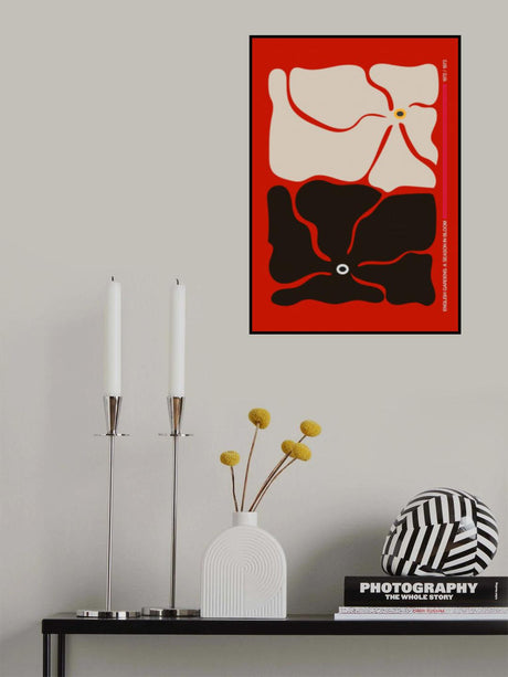 Two By Two Flower Red Poster och Canvastavla