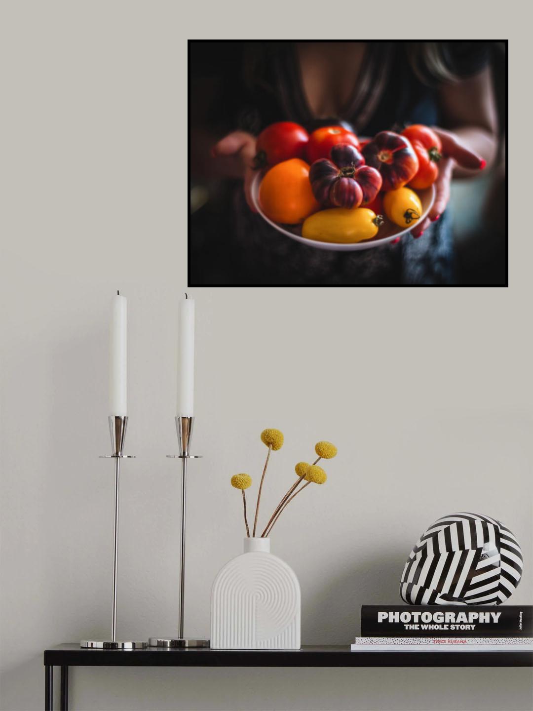 Tomatoes in the plate Poster och Canvastavla