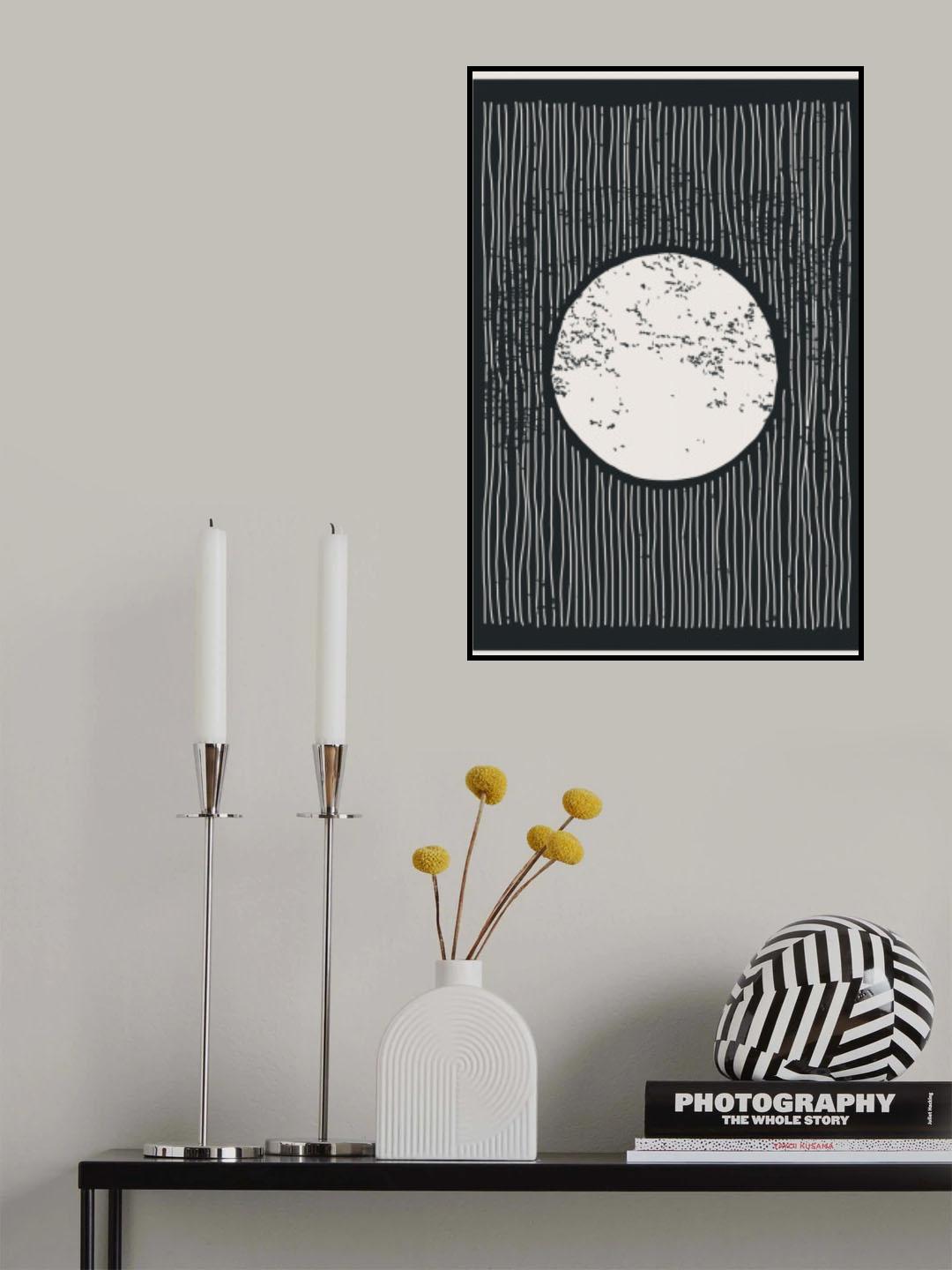 Minimal Moon Poster och Canvastavla