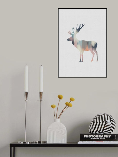 Pastel Moose Poster och Canvastavla
