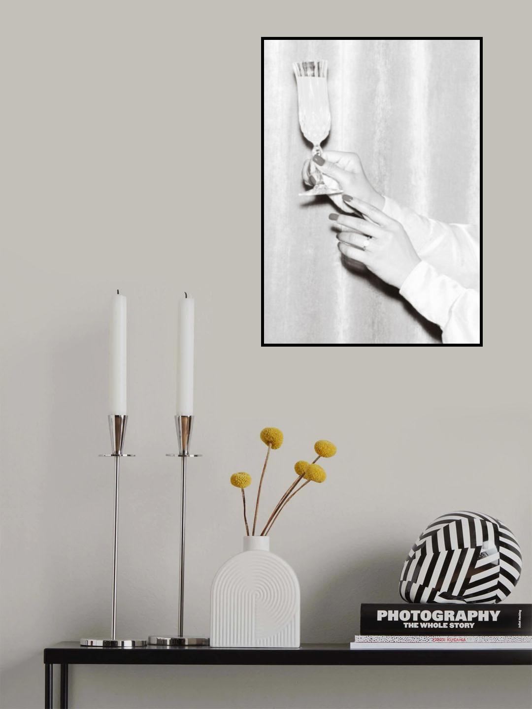 Hands Drink Black and White Poster och Canvastavla