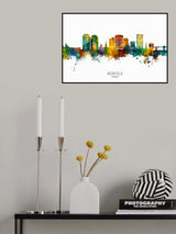 Norfolk Virginia Skyline Poster och Canvastavla