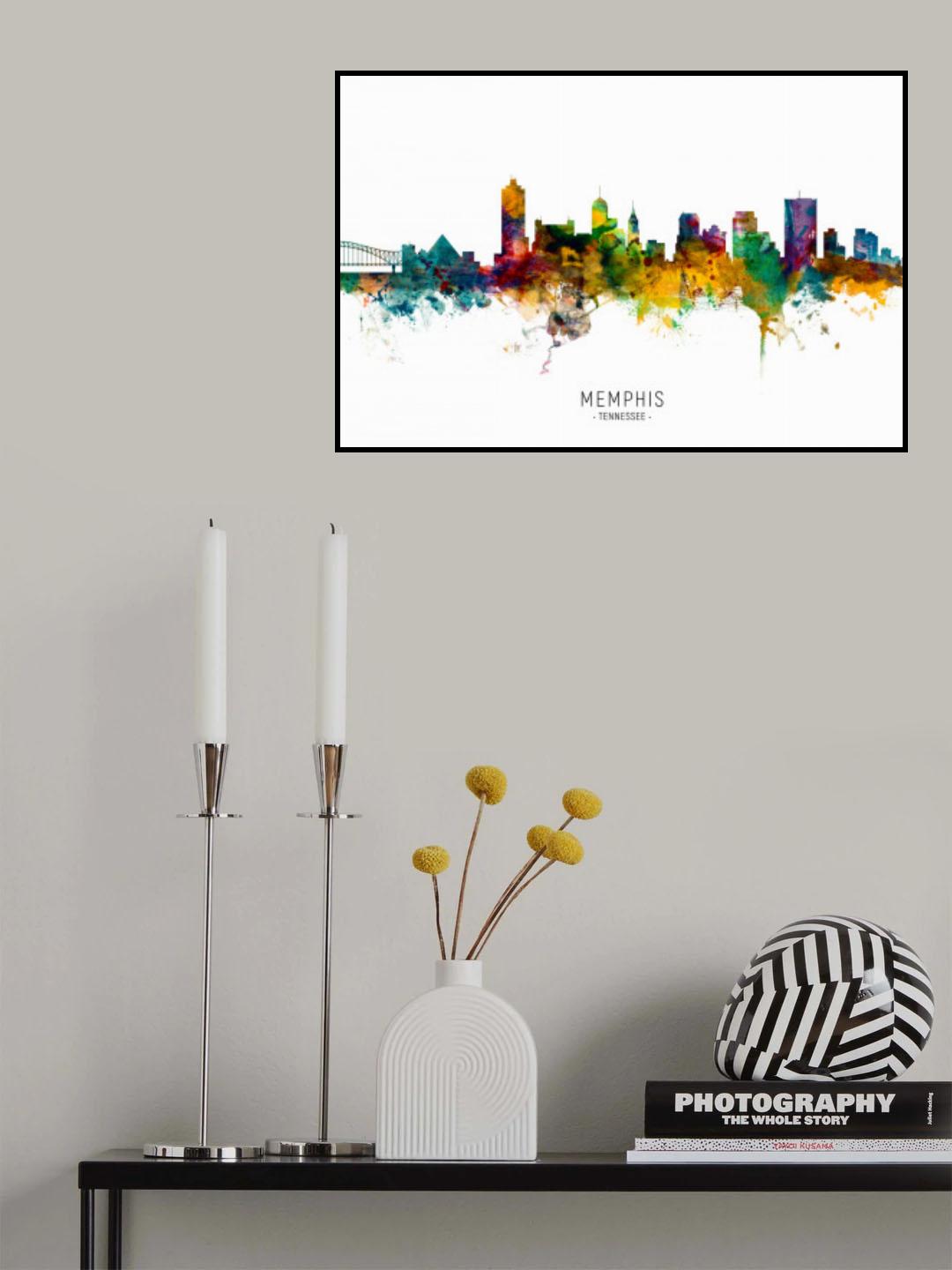 Memphis Tennessee Skyline Poster och Canvastavla