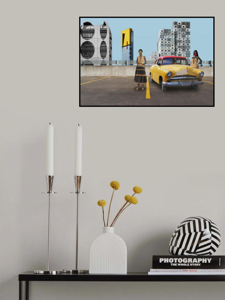 Yellow Car Poster och Canvastavla