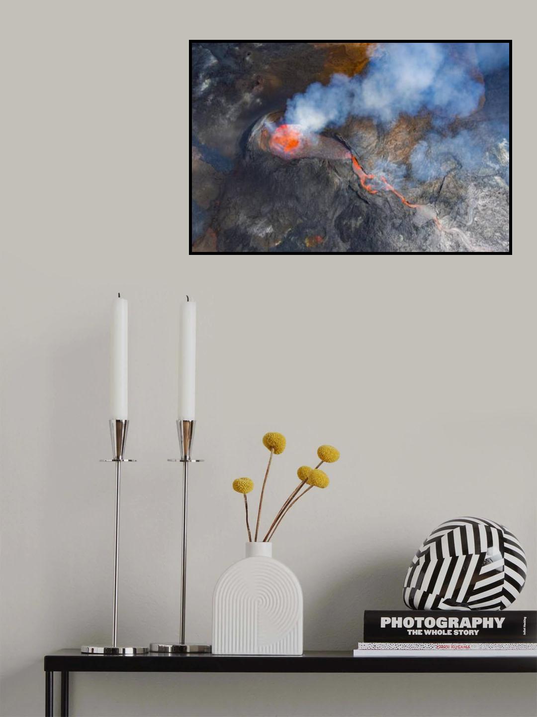 Fagradalsfjall Volcano Poster och Canvastavla