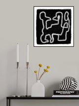 Black Scribble 2 Poster och Canvastavla