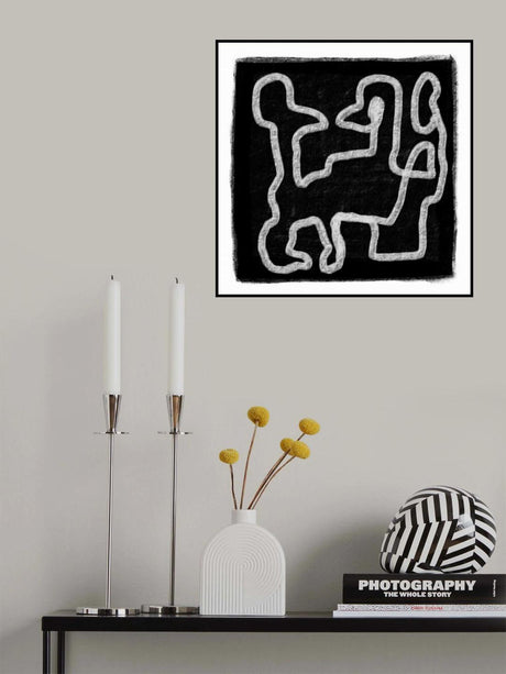 Black Scribble 2 Poster och Canvastavla