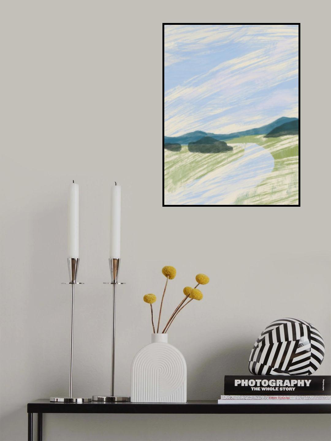 Abstract Landscape Sketch Poster och Canvastavla