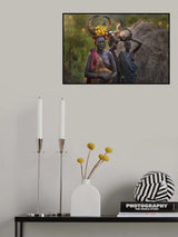 Ethiopian Mursi tribes Poster och Canvastavla