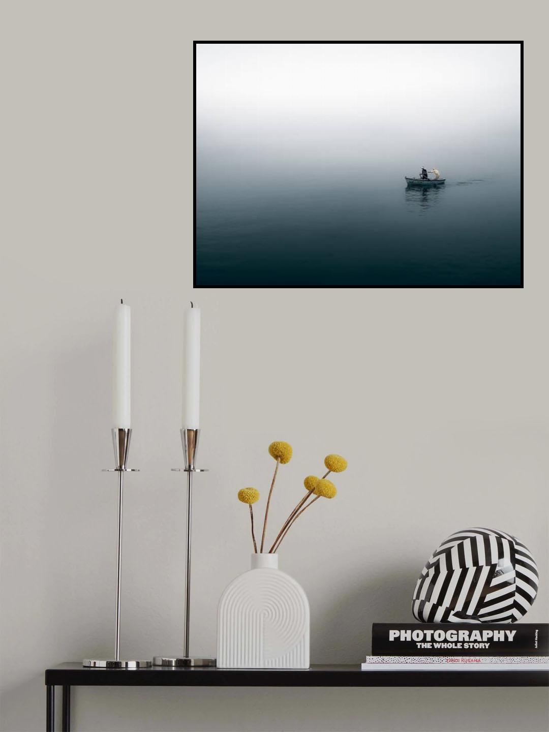 The calm of the sea and the captain. Poster och Canvastavla