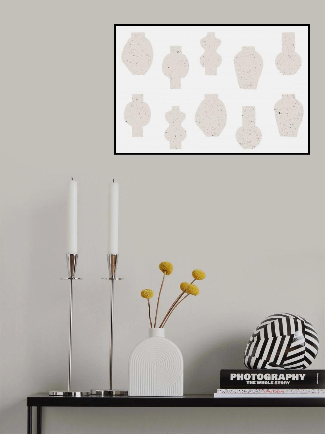 Abstract Vases Beige Poster och Canvastavla