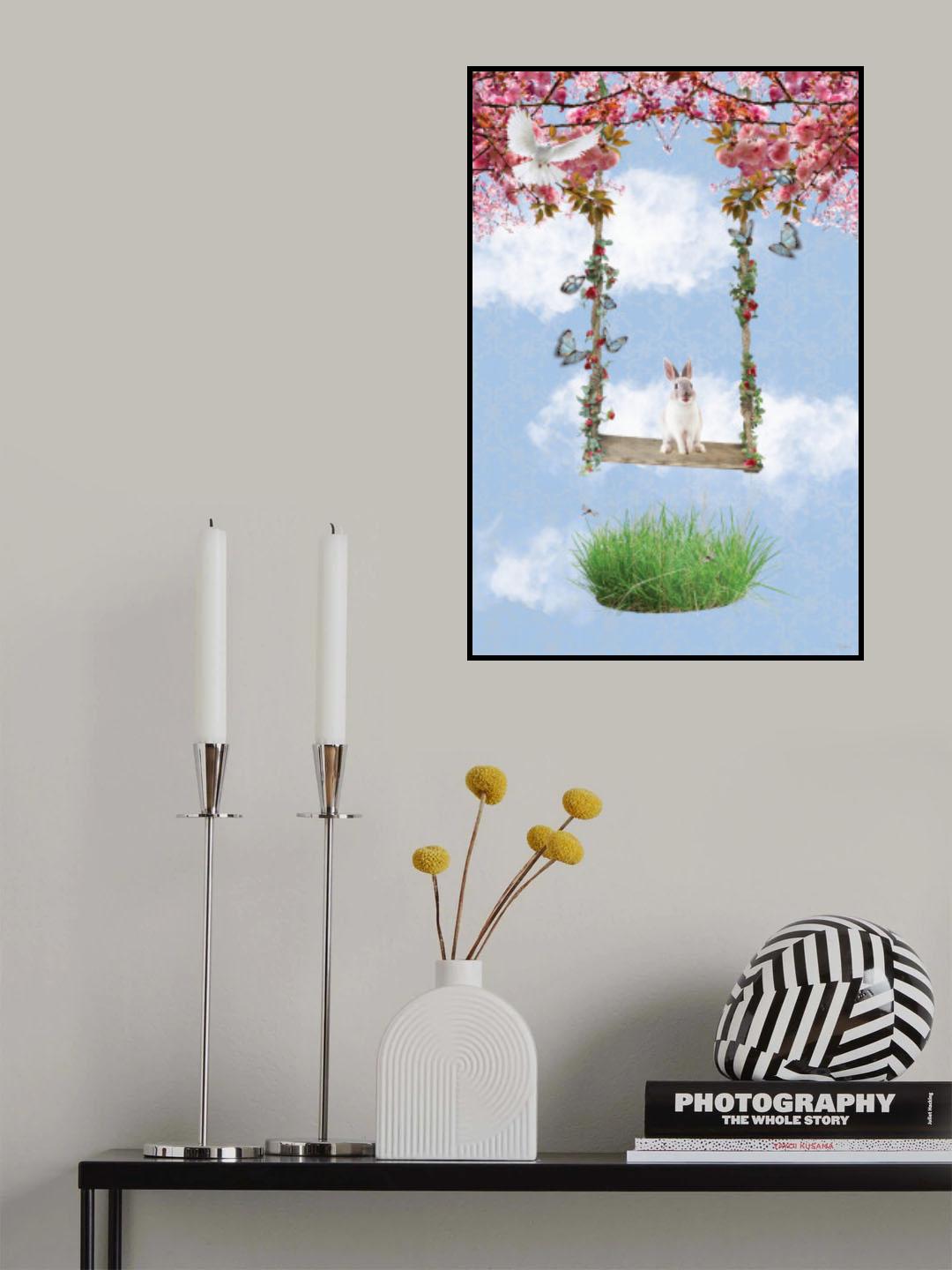 Bunny flies high in the Beautiful Sky Poster och Canvastavla