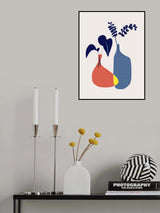 Vase In Blue and Red Poster och Canvastavla