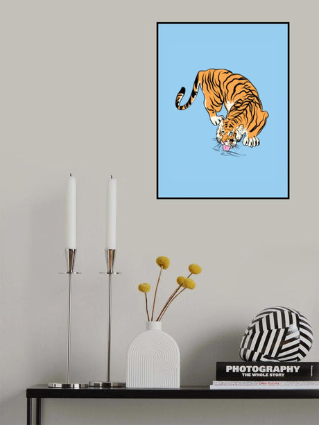 Tiger By the River Poster och Canvastavla
