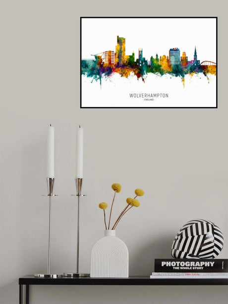 Wolverhampton England Skyline Poster och Canvastavla