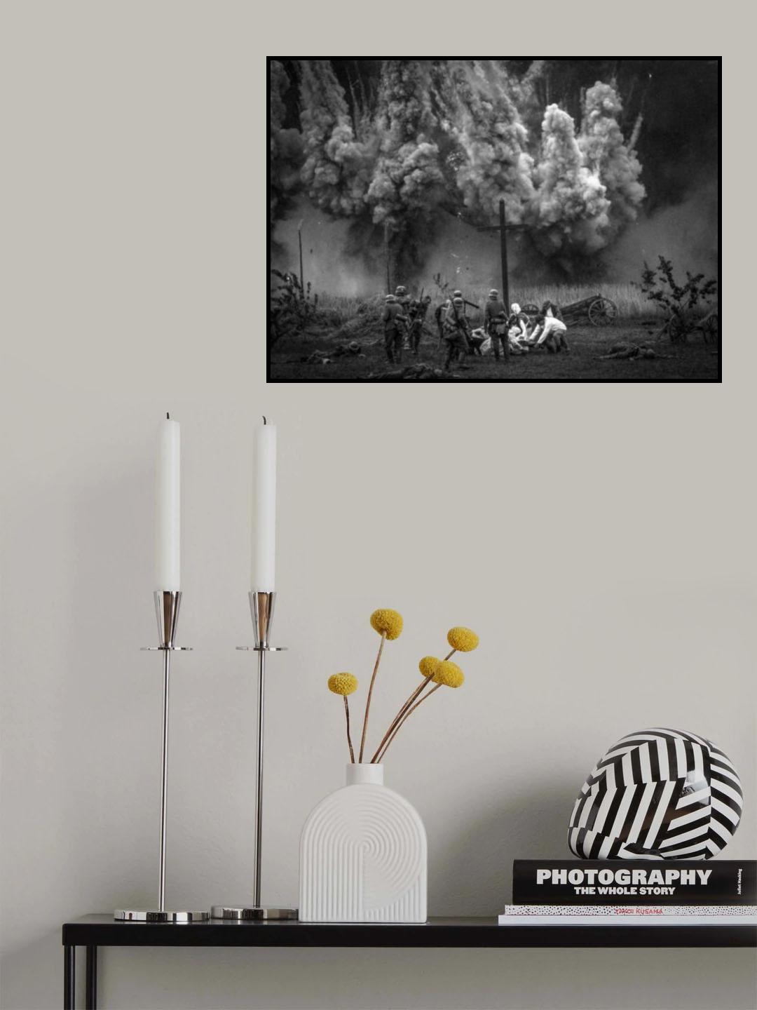 Historical reconstruction of the Battle of Lomianki, September 1939. Poster och Canvastavla