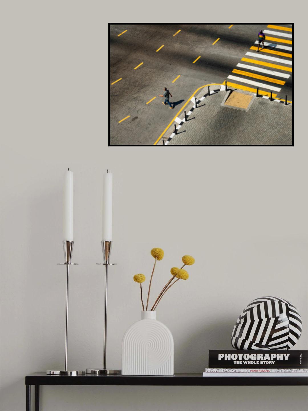 Two Men Walking Poster och Canvastavla