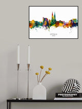 Uppsala Sweden Skyline Poster och Canvastavla
