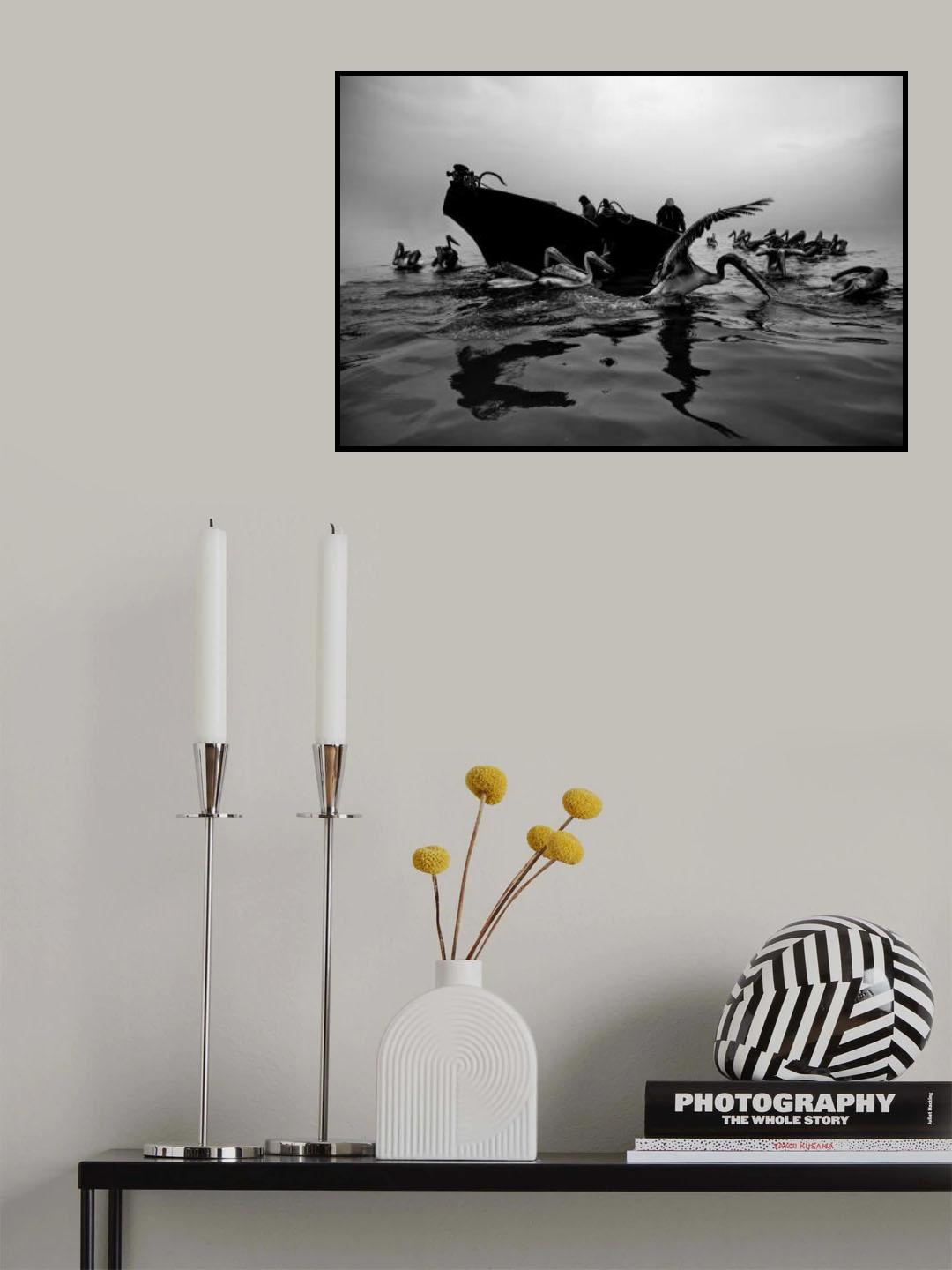 lake fisherman Poster och Canvastavla