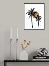 White Background Palm Trees Erum Khalili.png Poster och Canvastavla