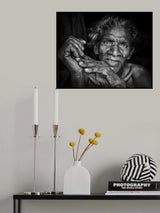 elder at a small village in the outskirts of Kolkata Poster och Canvastavla