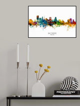 Baltimore Maryland Skyline Poster och Canvastavla